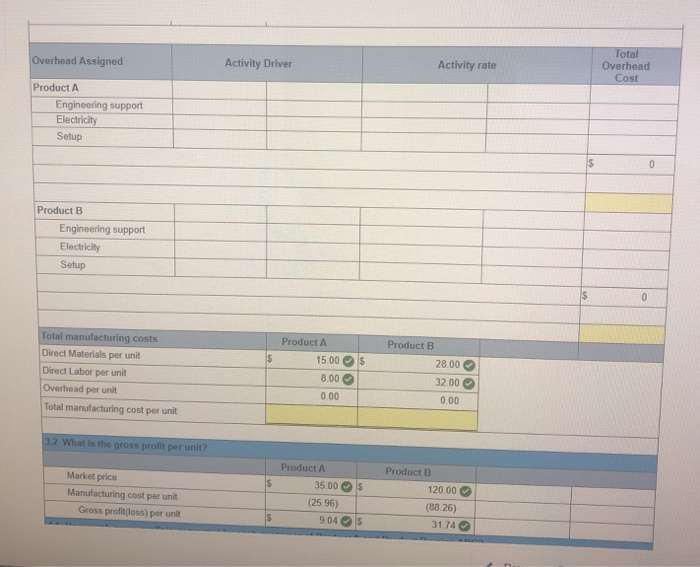 Batches Volu Engineering modifications Number of customers Market price Product A $15
