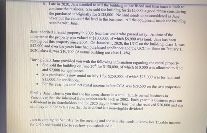 will be for the 2020 taxation year. In preparation for your meeting,