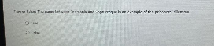 there are only two firms that sell tablets: Padmania and Capturesque. The