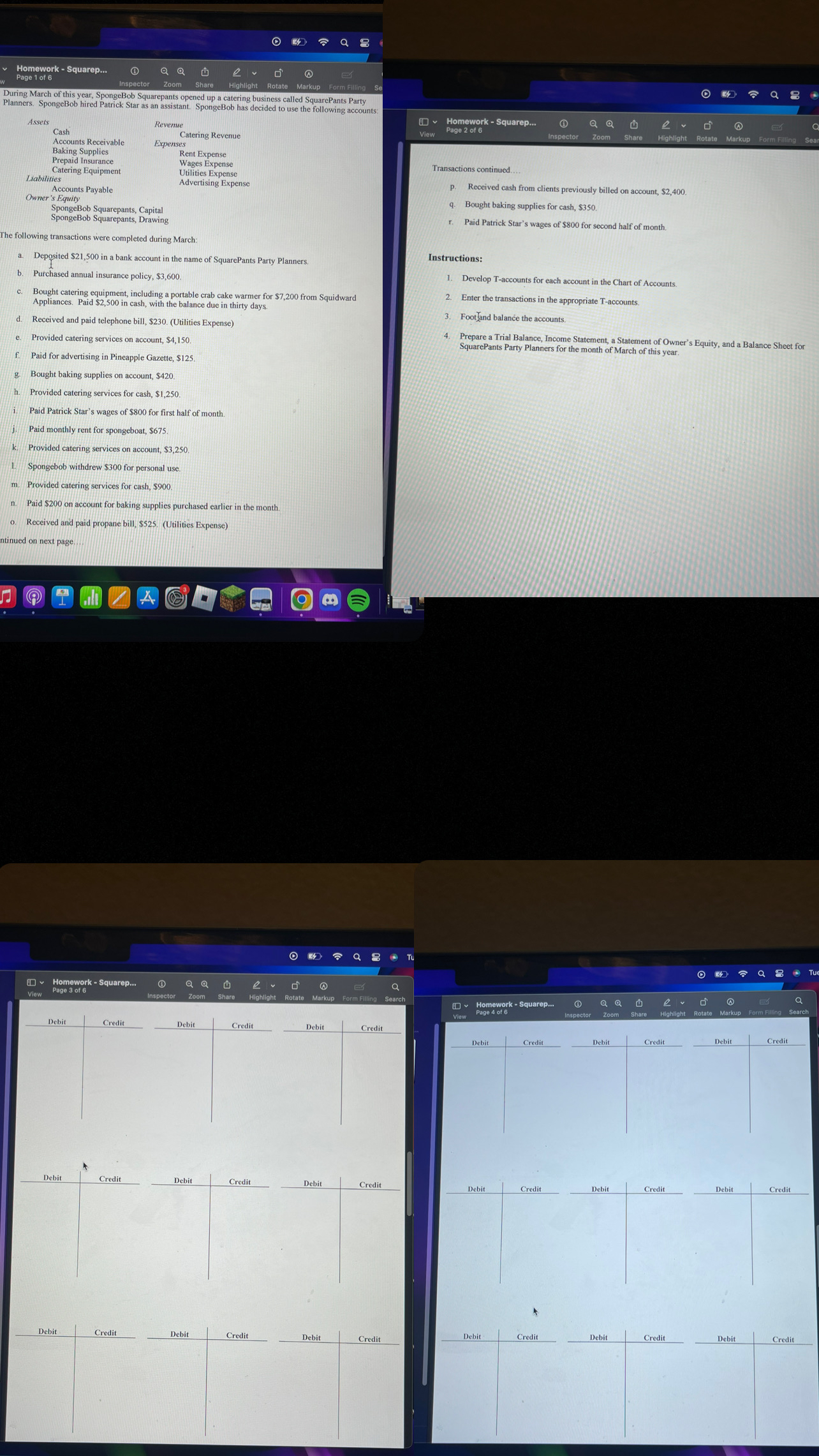 Homework - Page I Of 6 Inscector nng MMCh of ths yean