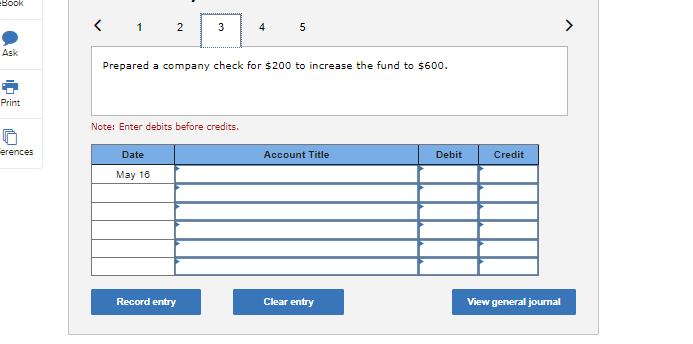 eBook Ask May 1 Prepared a company check for $40 to establish