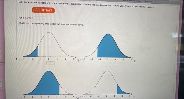  Let z be a random variable with a standard normal distribution.