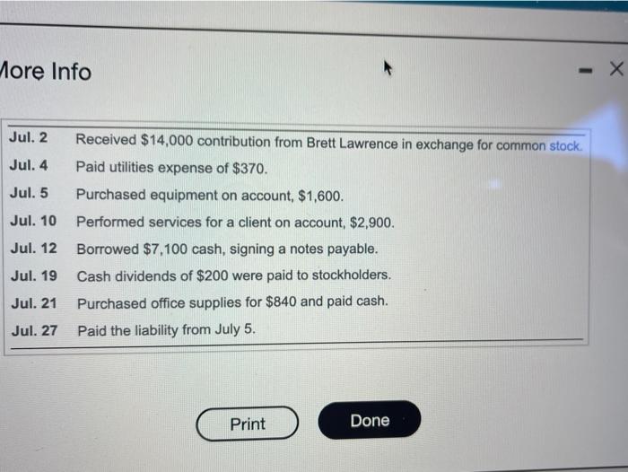I can understand. thank you Requirement 1. Post the transactions to the
