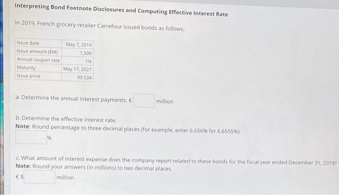  Interpreting Bond Footnote Disclosures and Computing Effective Interest Rate In 2019,