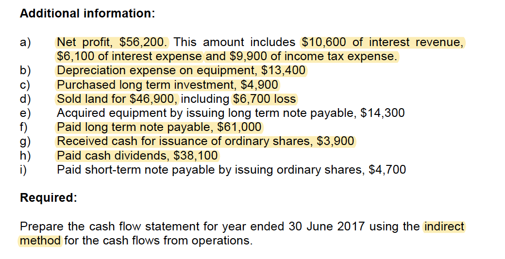 "Add" and "Less" column (for interest receivable, interest payable and income tax
