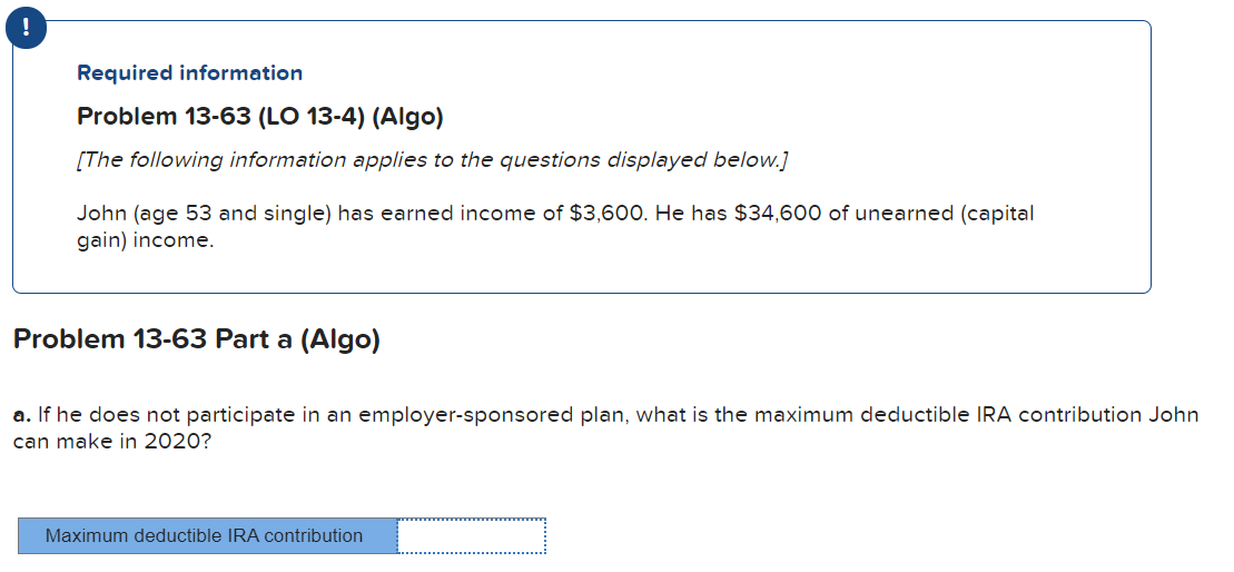  Please show work. thank you. ! Required information Problem 13-63 (LO