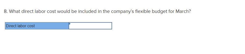 and its standard cost card per unit is as follows: The planning