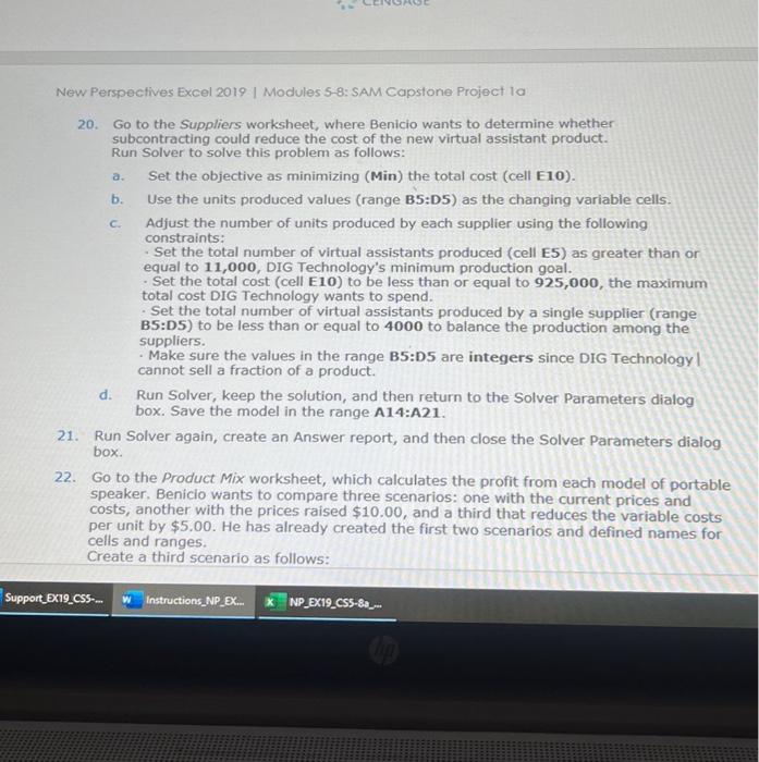  New Perspectives Excel 2019 | Modules 5-8: SAM Capstone Project la