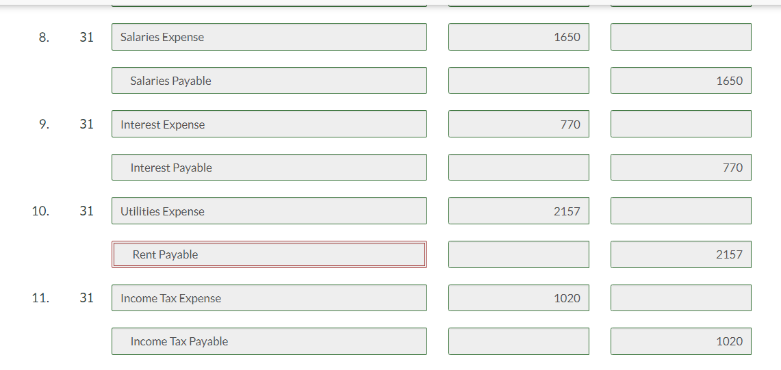 end, May 31, 2024. The company adjusts its accounts monthly. \begin{tabular}{|c|c|c|} \hline