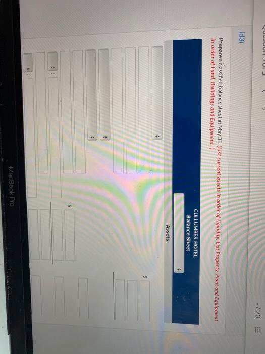 accrued and unpaid at May 31. 4. 5. 6. - /20 (a)