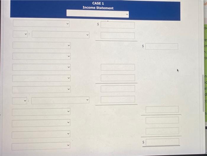 work in process inventory Sales revenue Sales discounts Cost of goods manufactured