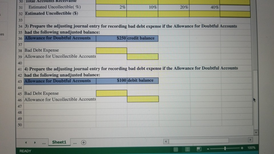 compute bad debt expense. 5 ? X 28.5 points - HOME Aging