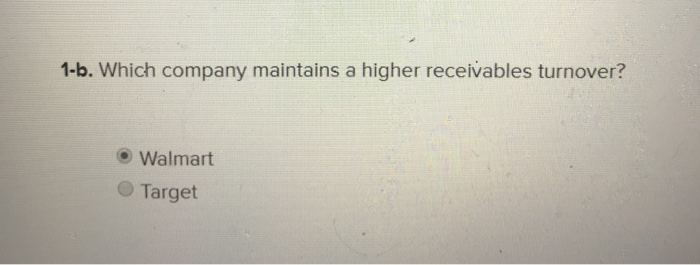 in the retail industry, are as follows: ($ in millions) Walmart Target