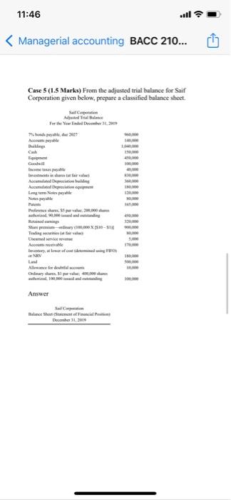 11:46 < Managerial accounting BACC 210...