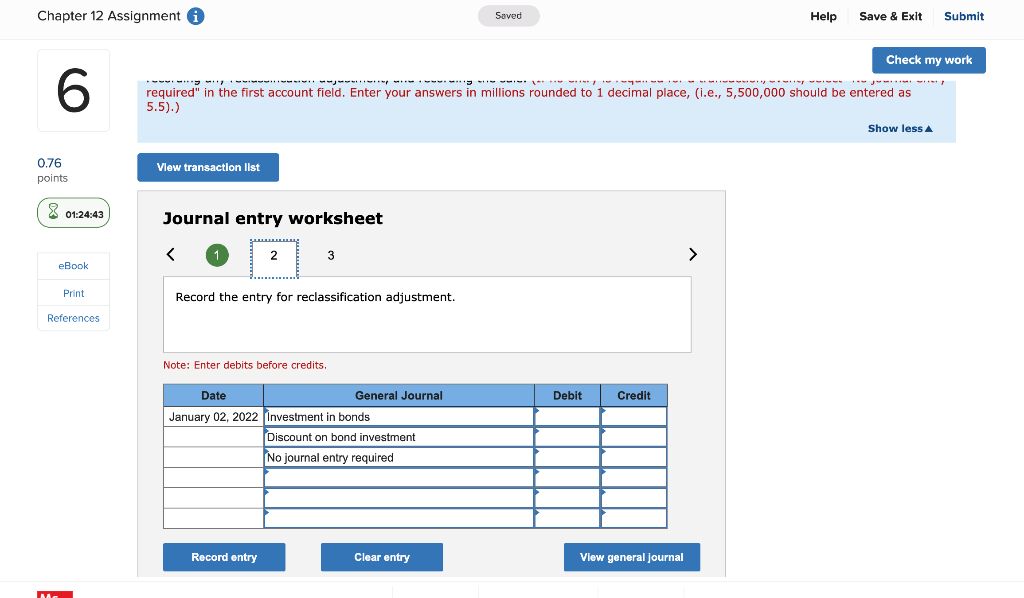 Saved Help Save & Exit Submit Check my work 6 Tanner-UNF Corporation