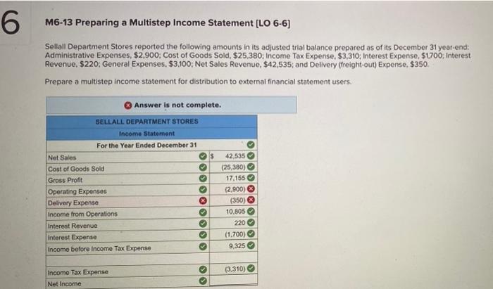 I cant figure the rest out please help! :) 6 M6-13 Preparing