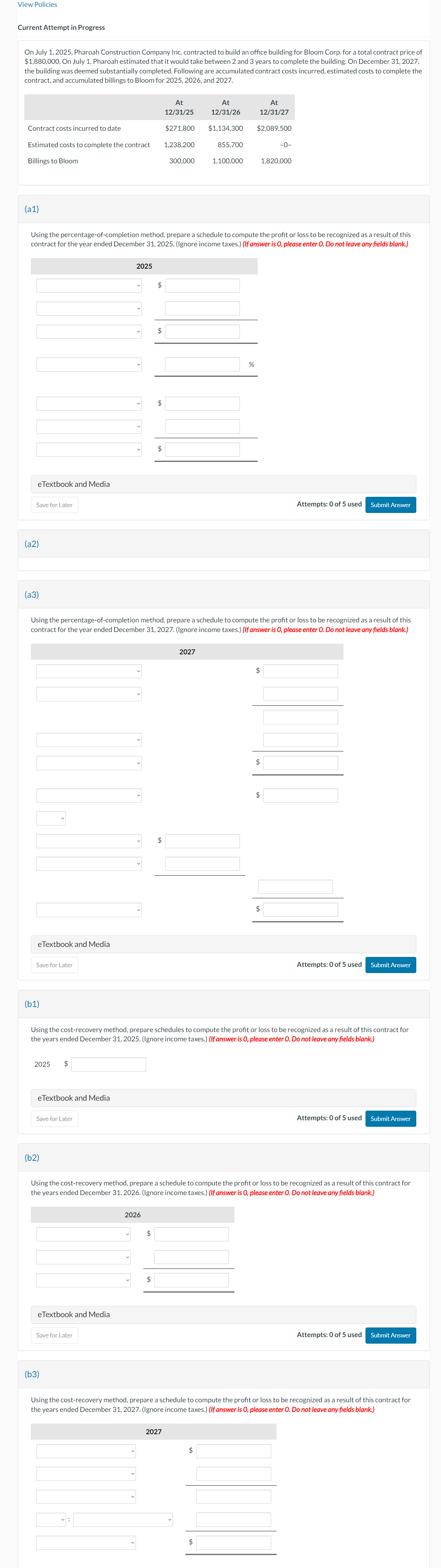 View Policies Current Attempt in Progress On July 1, 2025, Pharoah Construction