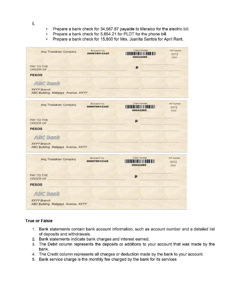 Supposed that you have a business, and you are going to prepare