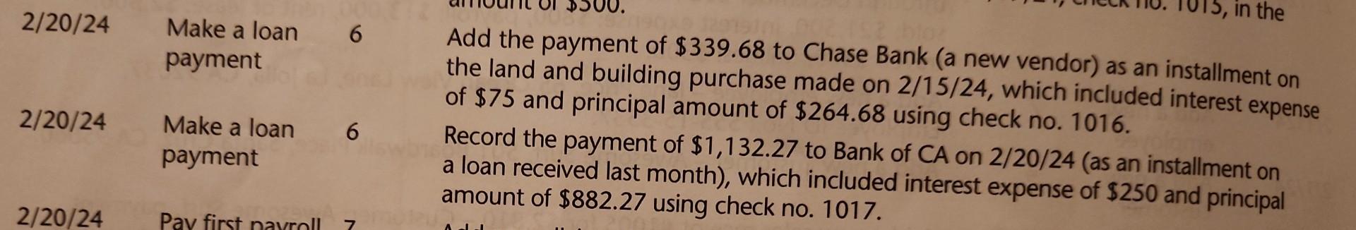 how would you do these in quickbook online, show step by step