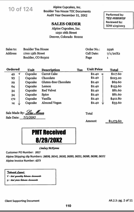 and prices on all of the documents. If there are any discrepancies