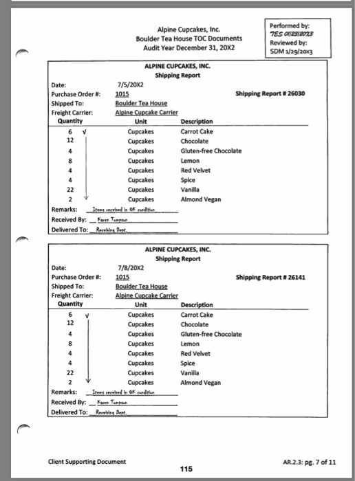 6. 7. Risk of assessing control risk too low: A0% Tolerable deviation