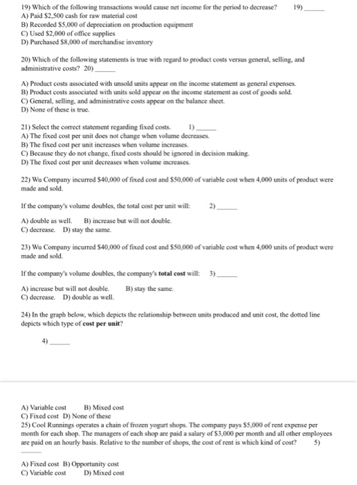 managerial accounting except A) information is provided primarily to insiders such as