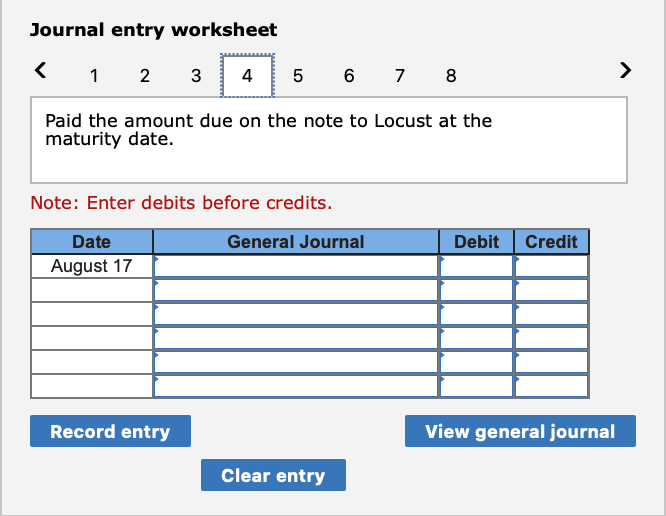 at the maturity date. - ? - Paid the amount due on