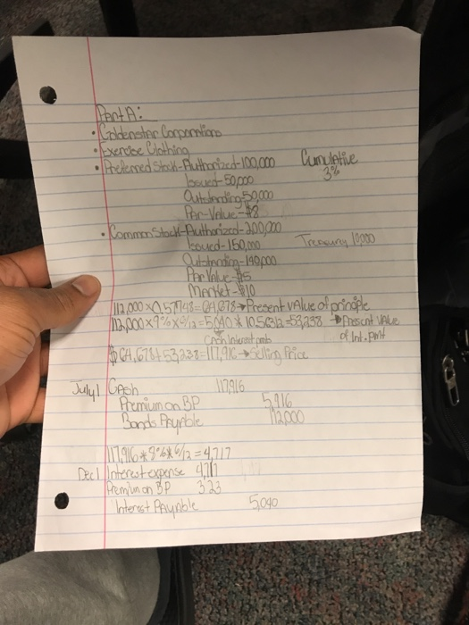number of shares: authorized, issued and outstanding par value of the stock