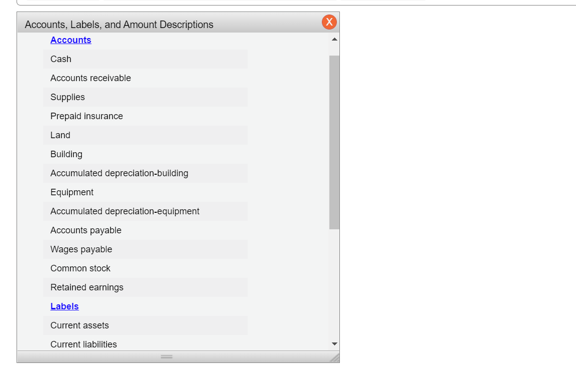 current assets $42,060 Instructions Property, plant, and equipment: Building $43,700 Equipment 29,250