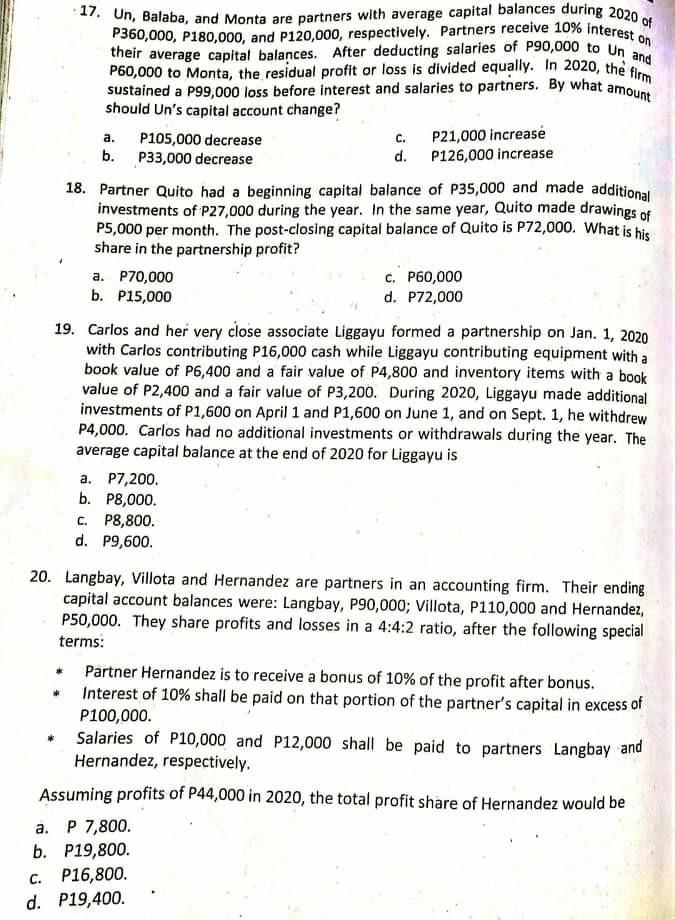 and loss agreement: salaries of P30,000 and P45,000 for Espiritu and Cheng,