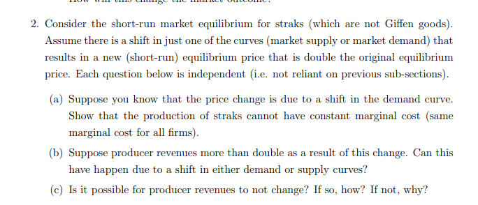  help with a, b, and c - please 2. Consider the