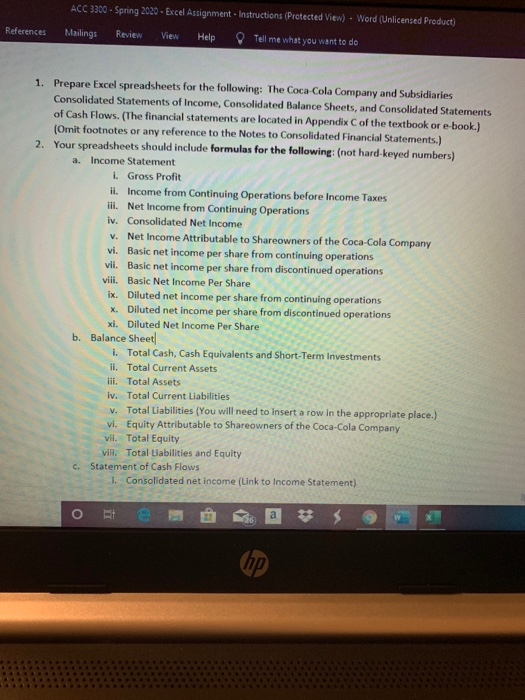  I need the statments to be fixed. ACC 3300 - Spring