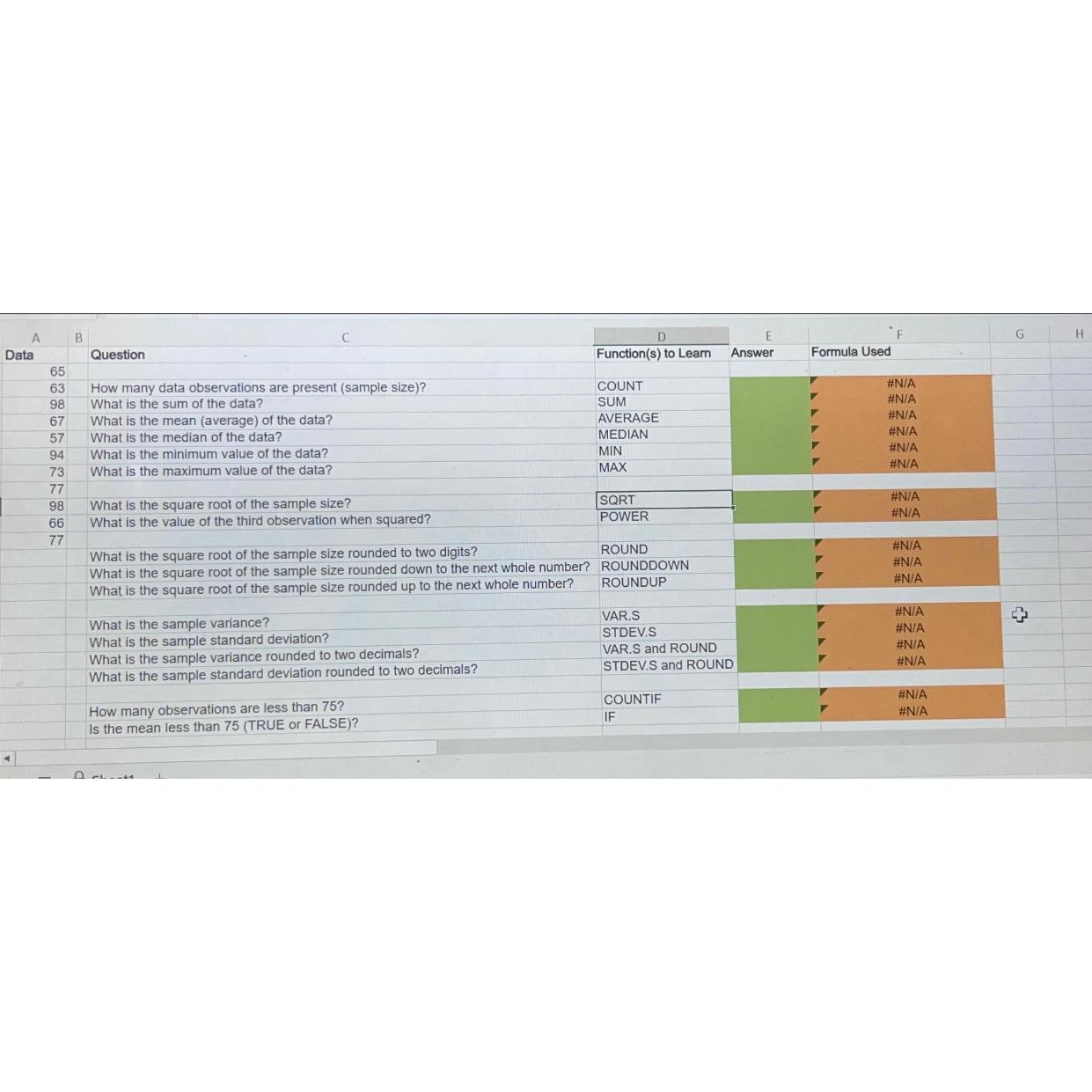 c 65 63 98 67 94 73 77 98 66 Question How