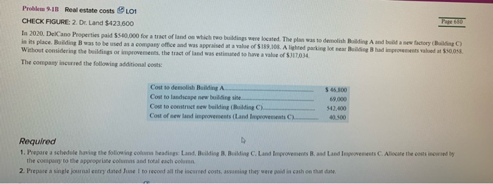  hi, i cant seem to solve this problem 9-1B, its from