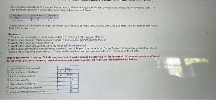 Please complete rest of table Part 4 - part 4 - part