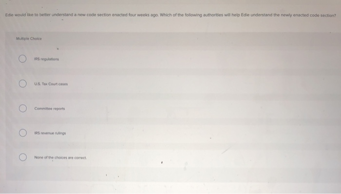  Edie would like to better understand a new code section enacted