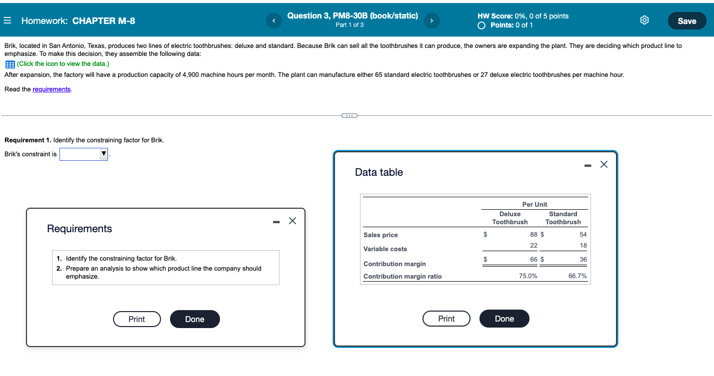 Please read the requirements and do those too! = Homework: CHAPTER M-8