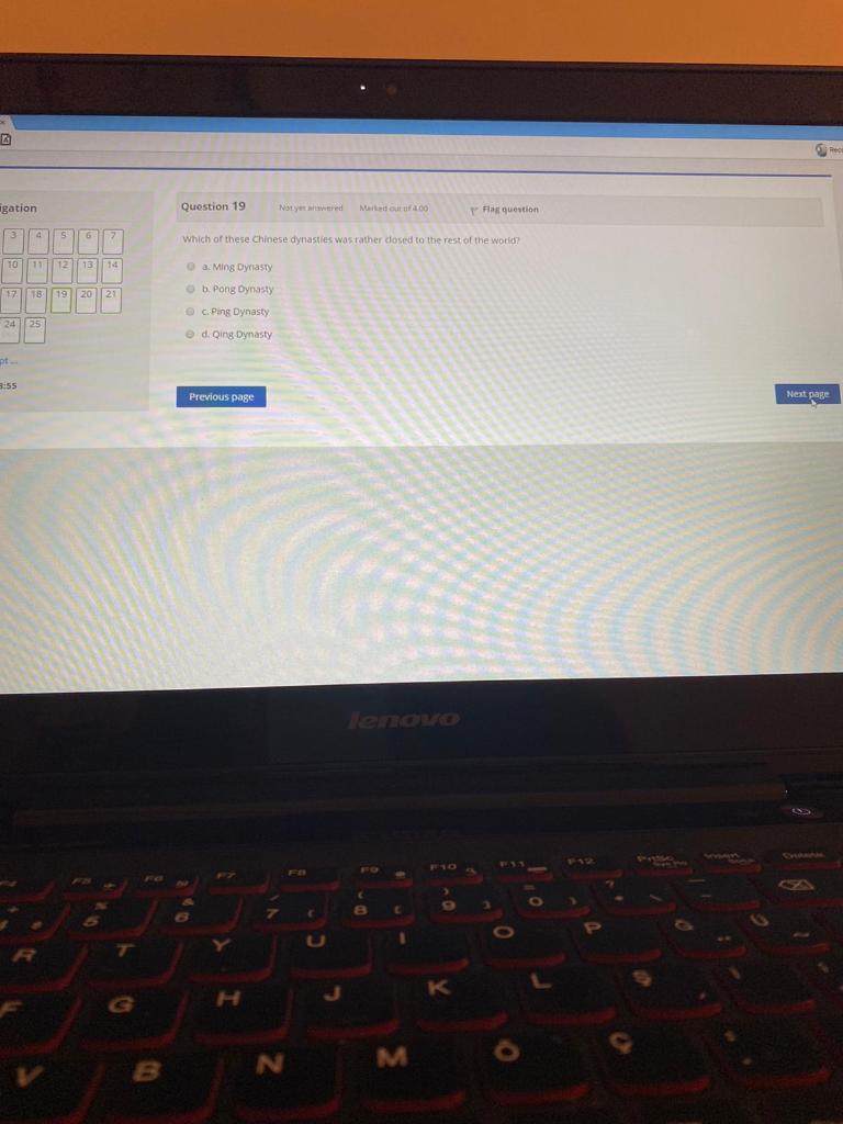  Rec igation Question 19 Notered Med out la question 13 4