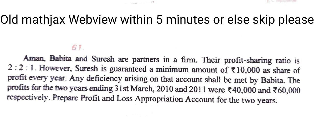 I need the answer as soon as possible Old mathjax Webview within