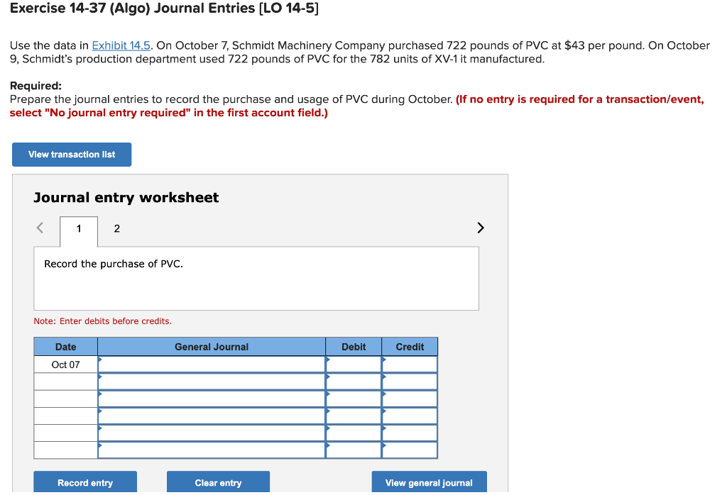  Exercise 14-37 (Algo) Journal Entries (LO 14-5] Use the data in