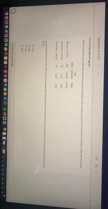 Please provide the steps to the problem. Thank you. Oriale Corngany uses