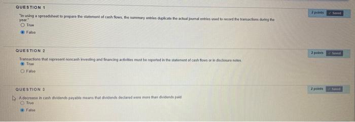 AnswerQ1. True or False Q2. True or False Q3. True or False