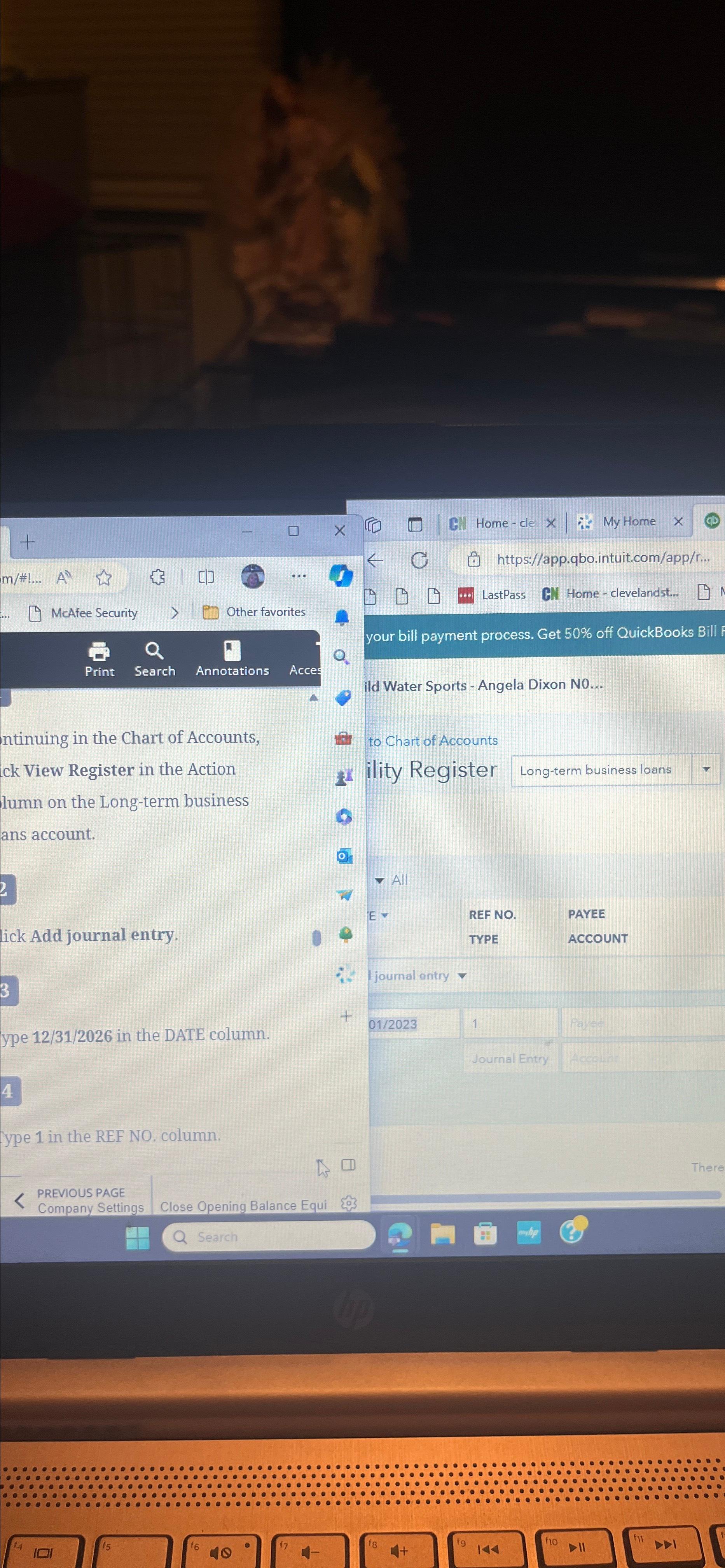  BI. Home-cle x|| is My Home\ (.) \ https://app.qbo.intuit.com/app/r..\ LastPass\ CNI\