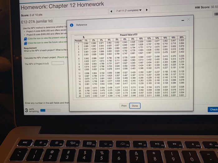 Products demands an annual return of 12% on investments of this nature.