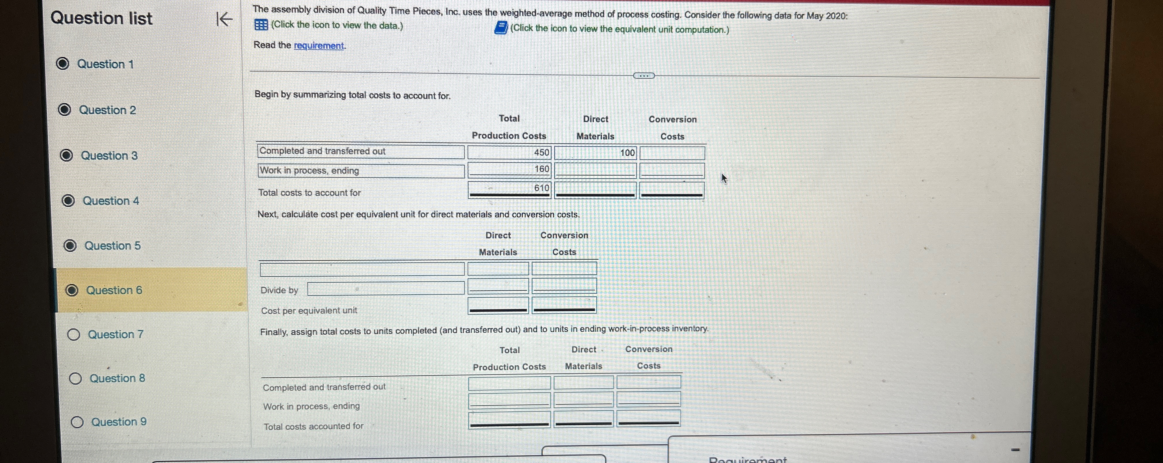  Question list Question 1 Question 2 Question 3 Question 4 Question