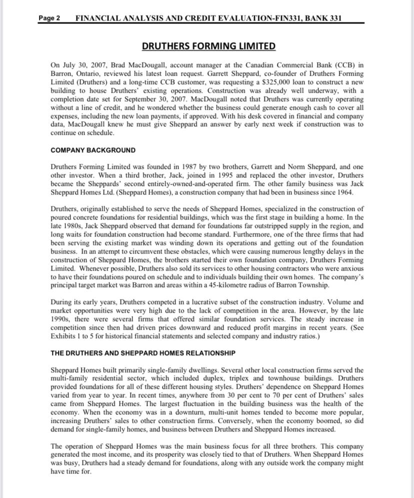 1. Analyze the risk associated with the loan using the Five Cs