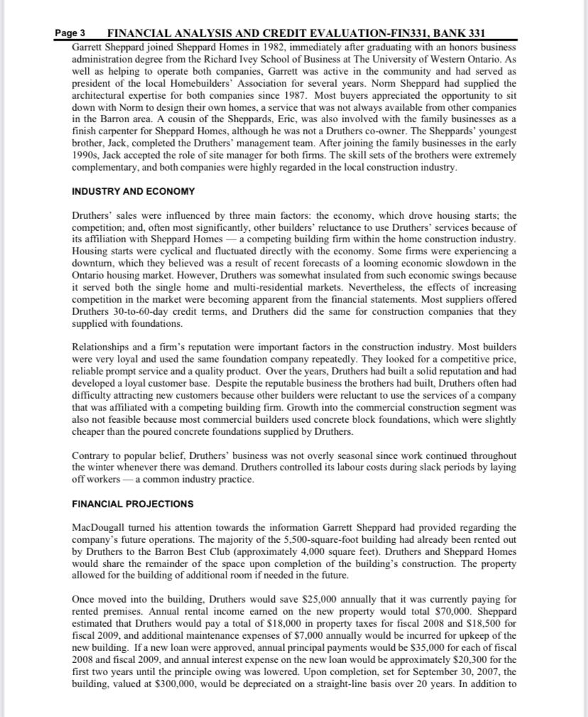 of Credit. DRUTHERS FORMING LIMITED On July 30, 2007, Brad MacDougall, account