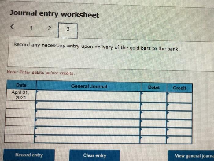 The contract states that ownership passes to the bank when Gold Examiner
