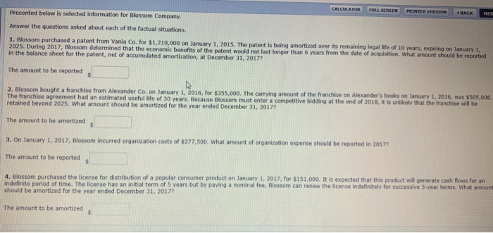  CALCULATOR FULL SCREEN PRINTER VERSION BACK NE Presented below is selected