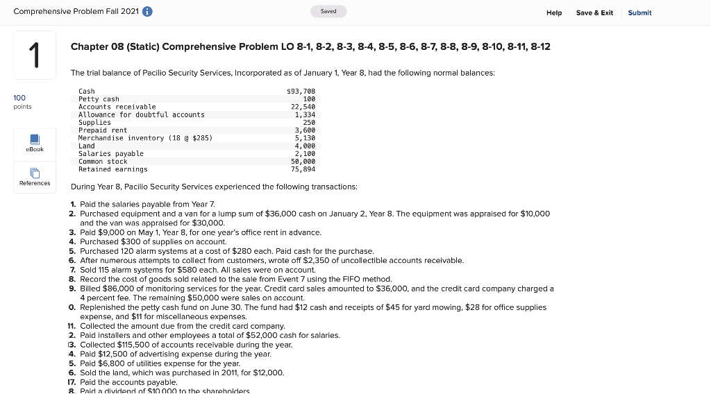  Please see all adjustments thanks. Comprehensive Problem Fall 2021 Seved Help